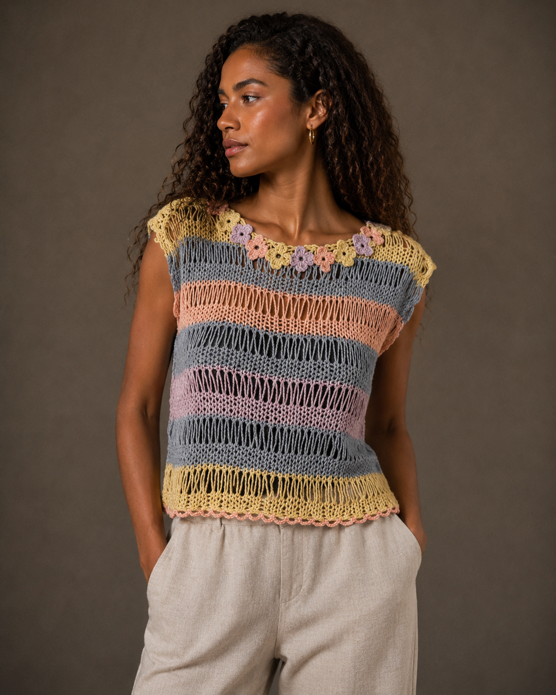 Marbled half top xs- s-m