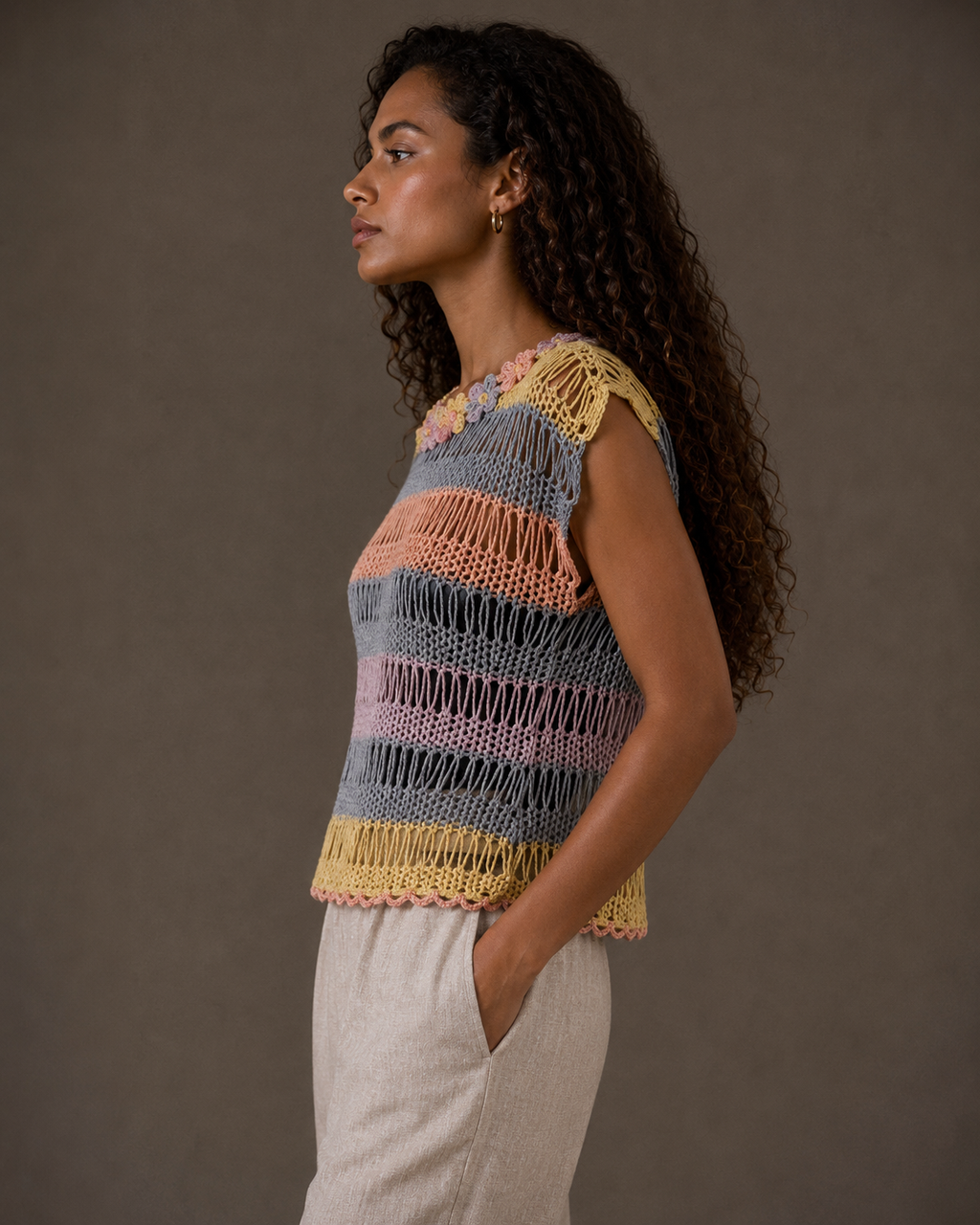 Marbled half top xs- s-m
