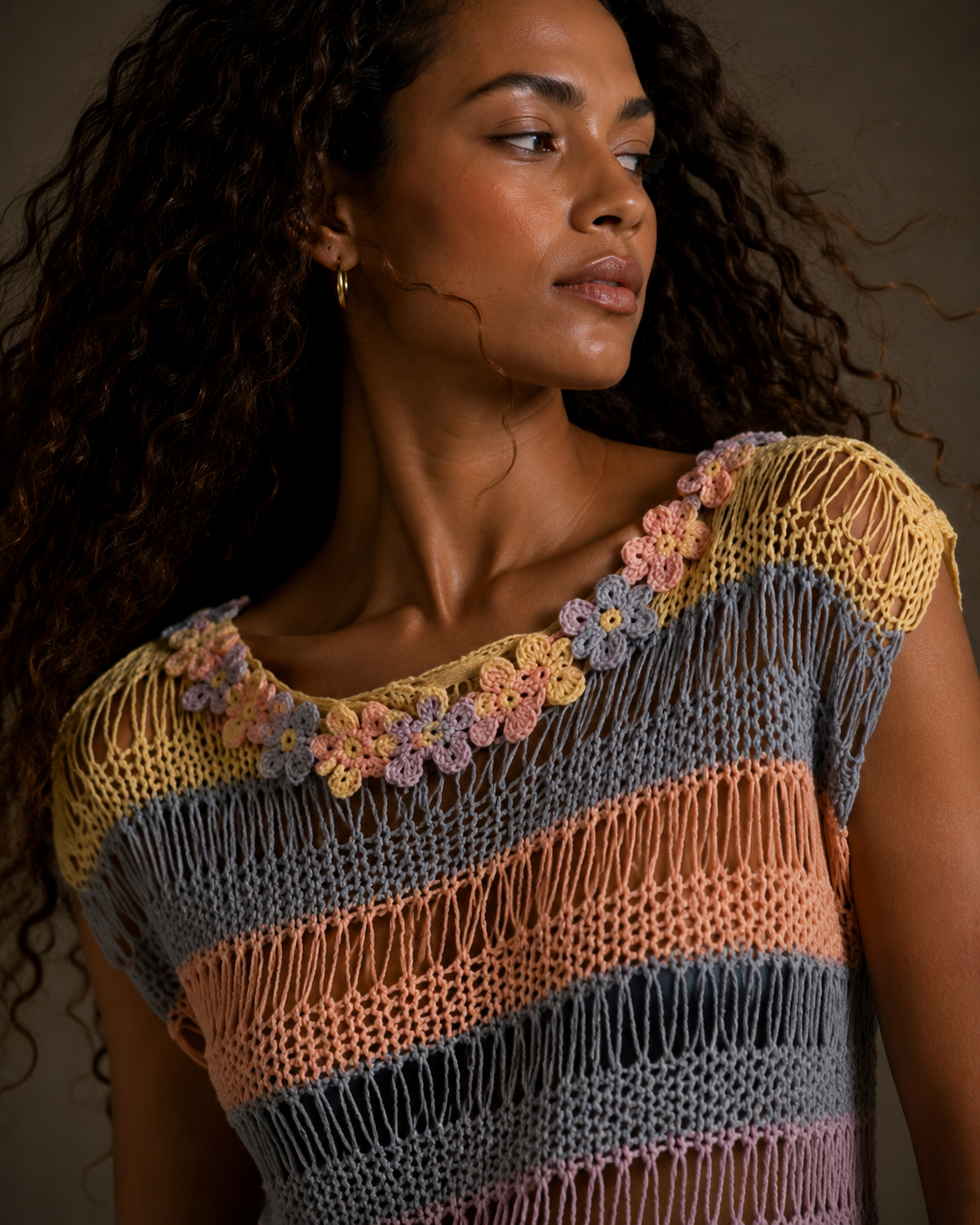 Marbled half top xs- s-m