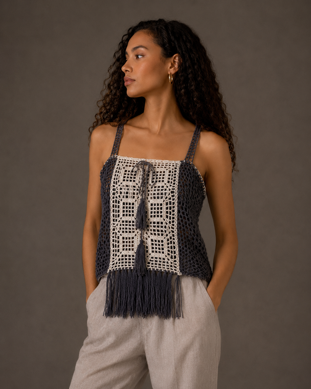 cream grey top xs-s-m