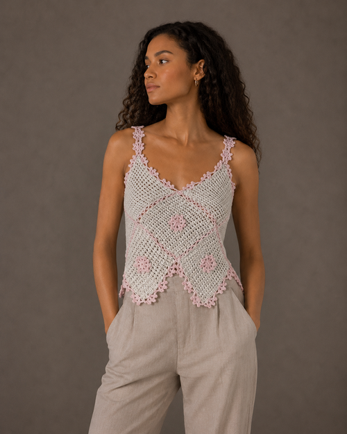 cream pink floral xs-s-m