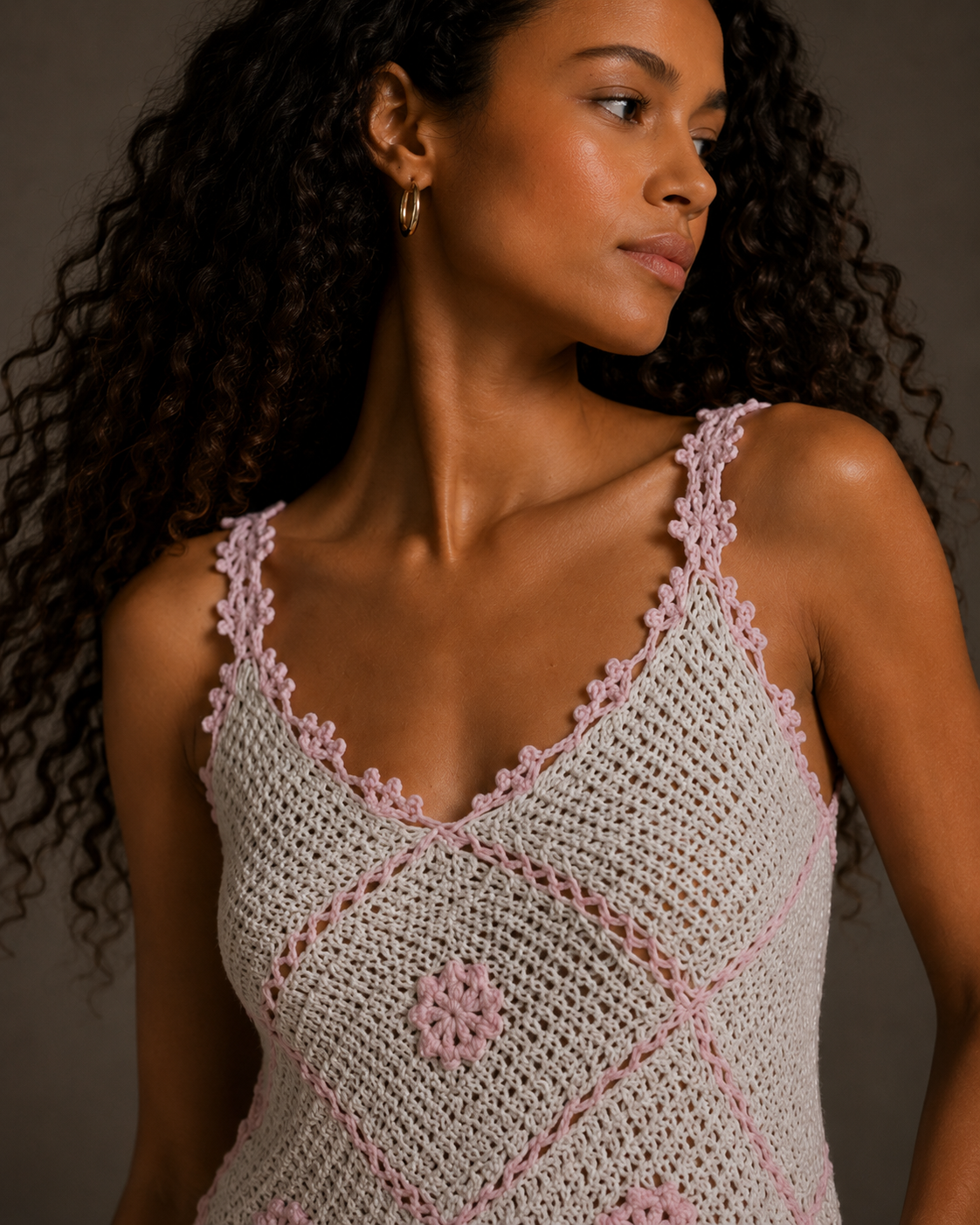 cream pink floral xs-s-m