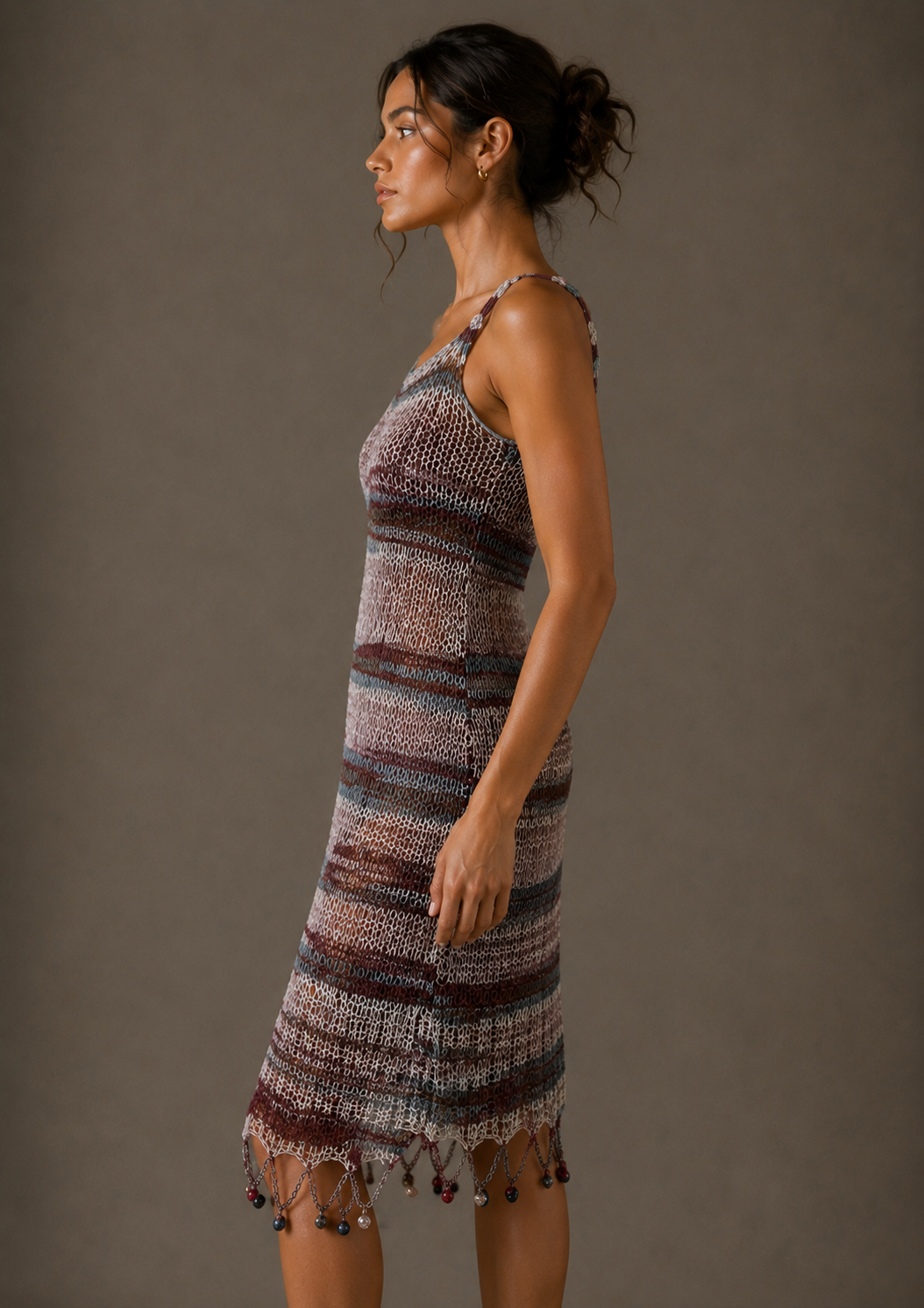 marbled dress with beads xs-s-m-l