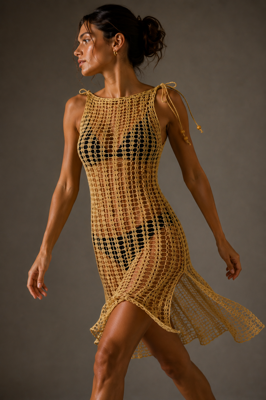 yellow dress with adjustable laces xs-s