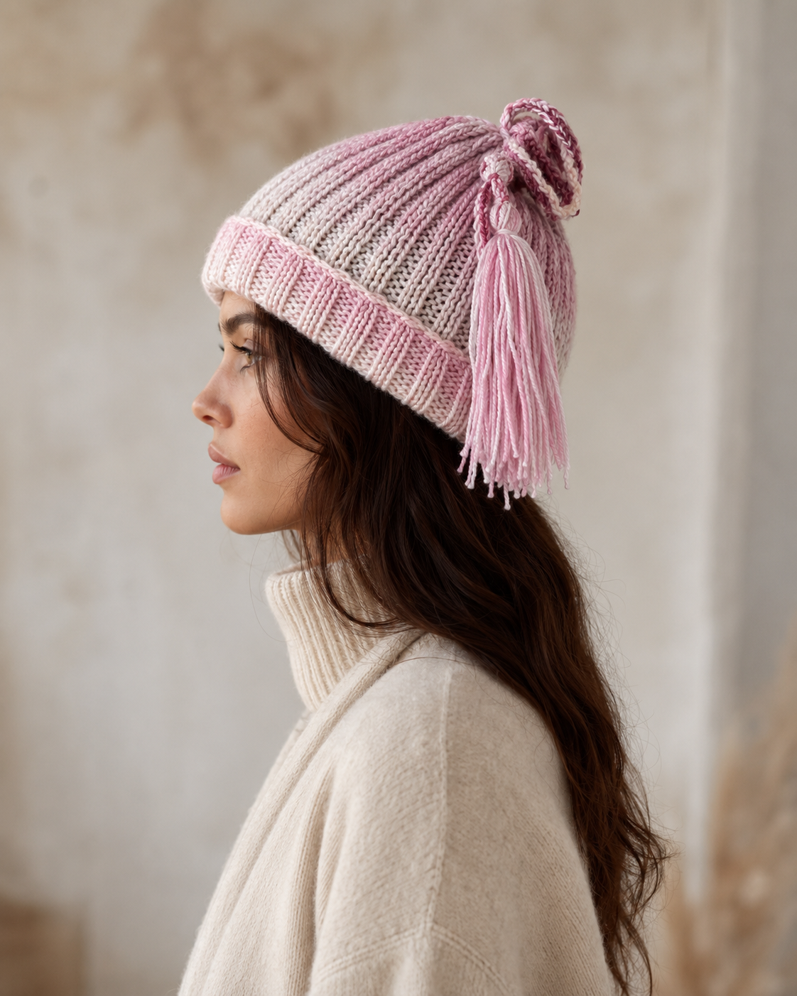Hand-Knitted Gradient Ribbed Beanie | Oversized Tassel Detail | One Size  View on Etsy Copy ActiveListed on Jul 15, 2026