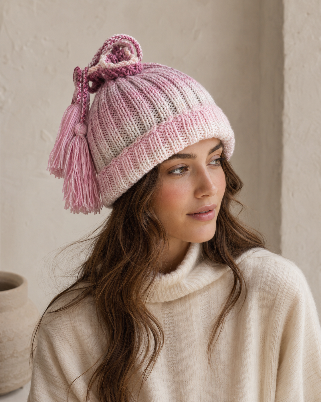 Hand-Knitted Gradient Ribbed Beanie | Oversized Tassel Detail | One Size  View on Etsy Copy ActiveListed on Jul 15, 2026